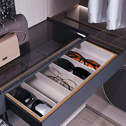 Natural bamboo Glasses Eyeglass Eyewear Sun glasses Sunglasses Box Storage Case Tray Display Showcase Organizer Box