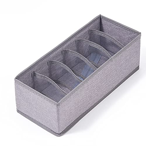 3 Pack Sock Underwear Drawer Organizer Dividers, Collapsible Cabinet Closet Storage Boxes for Clothes, Socks, Lingerie, Underwear, Tie, Belt, Baby, Bedroom