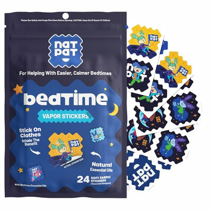 NATPAT Bedtime Sleepy Patch Sleep Promoting Stickers for Kids and Adults | Chemical & Drug Free Sleep Support, Melatonin Free, Children’s Sleep Aid, Natural Sleep Patch (24 Pack)
