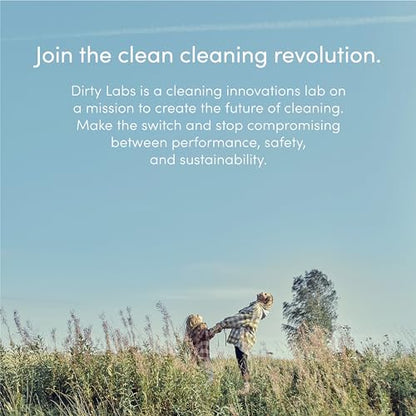 Dirty Labs | Reusable Erlenmeyer Glass Dispenser and Pump | Liquid Laundry Detergent Dispenser | Holds 40 loads | 375 mL | Machine Washable
