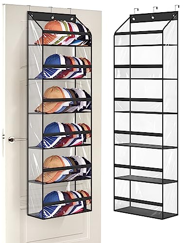 Clear Over The Door Hat Racks for Baseball Caps, L...