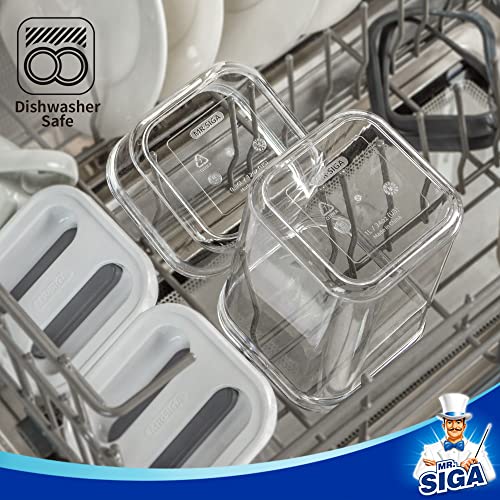 MR.SIGA 4 Pack Airtight Food Storage Container Set for Pantry Organization