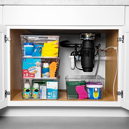 CLEARSPACE Plastic Storage Bins with Lids XL – Perfect Kitchen Organization or Pantry Storage – Fridge Organizer, Pantry Organization and Storage Bins, Cabinet Organizers