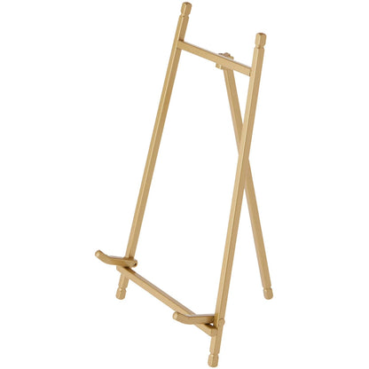 Satin Gold-toned Metal Easel, 9" H x 5.25" W x 6"... (Gold | Metal)
