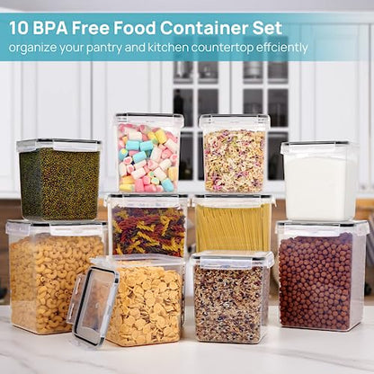 Vtopmart 10 PCS Flour and Sugar Storage Container, Include 3 Sizes