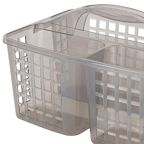 Bath Bliss 2 in 1 Portable, Bathroom Shower Caddy for Shampoo, Conditioner, Soap, and Cosmetics, in Grey Bath Tote (26118-GREY)