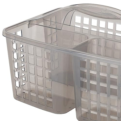 Bath Bliss 2 in 1 Portable, Bathroom Shower Caddy for Shampoo, Conditioner, Soap, and Cosmetics, in Grey Bath Tote (26118-GREY)