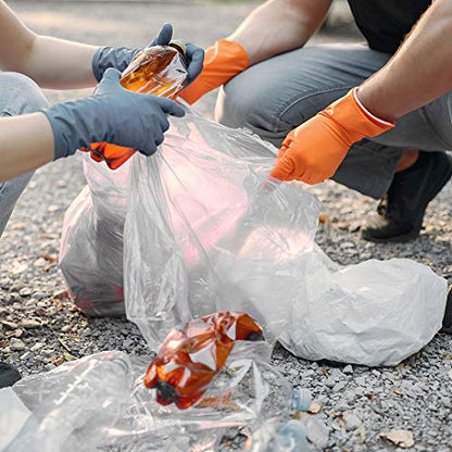 45 Gallon Trash Bags Heavy Duty, (Huge 100 Bags w/Ties) Clear Recycling Extra Large Trash Bag Liners. 40 Gallon, 42 Gallon, 44 Gallon, 45 Gallon, 31 Gallon, 32 Gallon, 39 Gallon Clear Trash Can Liners
