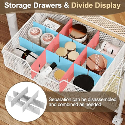 Hongtamoya Makeup Organizer Cart with Drawers, Floor Skincare Organizers Make Up Organizers Vanity Organizer Cosmetic Display Cases Holder for Skin Care Perfume Nail Polish Brush Hair Tool, White
