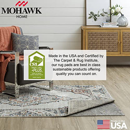 Mohawk Home Non Slip Rug Pad 8' x 10' - 1/4" Thick Felt + Latex Rubber Gripper - Dual Surface Cushion for Hardwood, Carpet, Tile Floors, Made in USA