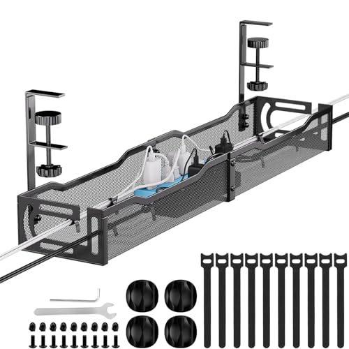 Cable Management, 25'' Cable Management Under Desk... (Black)