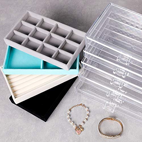 Extra Large Acrylic Jewelry Box for Women Girls 5... (Beige | Acrylic)