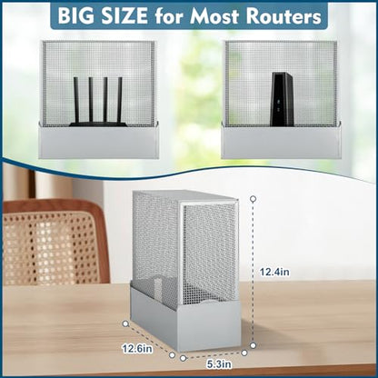 Large WiFi Router Cover - Blocks 90% of Router Emf & 5G | Emf Shielding Box Allows Uninterrupted Use WiFi - Faraday Cage Emf Protection - Two Year Warranty