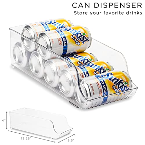 Sorbus Fridge Bins and Freezer Bins Refrigerator Organizer Stackable Food Storage Containers BPA-Free Drawer Organizers for Refrigerator Freezer and Pantry