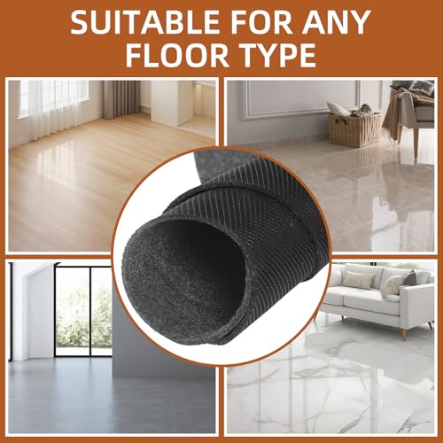 Waterproof Non-Slip Rug Pad, Round 7 Ft Carpet Pads for Large Area Rugs 1/8" Thick Felt Floor Protection Pad for All Floors and Finishes, Keep Rugs in Place and Provide Cushioning (7FT)