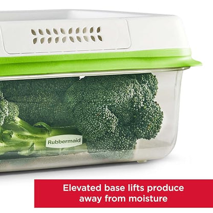 Rubbermaid FreshWorks Produce Saver, Medium and Large Storage Containers, 8-Piece Set, Set of 4, Med & Lg, Clear