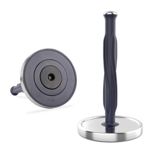 One-Handed Countertop Paper Towel Holder, Rotation... (Gray)