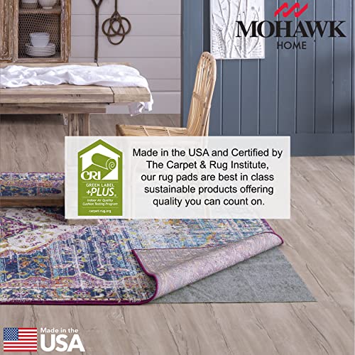 Mohawk Home 2’ x 8’ Non Slip Grip Rug Pad 1/8" Low Profile Felt Cushion + Rubber Gripper, Great For High Traffic Areas - Safe For All Floors