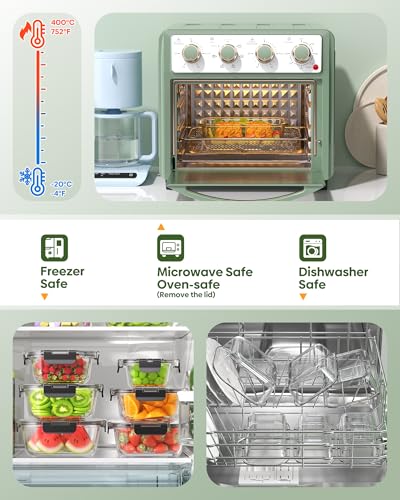 40 PCS Glass Food Storage Containers with Lids