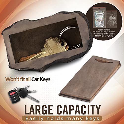 Hide a Key Outside Fake Rock - Looks & Feels like Real Stone - Safe for Outdoor Garden or Yard, Spare Key Storage, Weatherproof Key Holder, Blends with Landscaping by Rampro