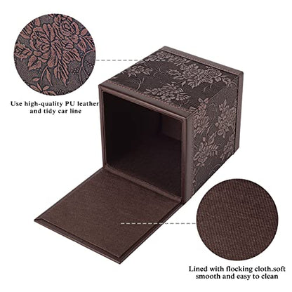 Tissue Box Cover Square,Modern Leather Tissue Box Holder for Napkin Facial Paper Organizer Bottom with Magnet Reinforcement for Home/Hotel/Restaurant/Office/car/Living Room(Retro)