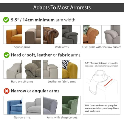 CouchCoaster® - Original & Patented Armrest Couch Cup Holder, Mocha Brown - A Weighted, Silicone, Anti Slip Coaster Stops Spills On Your Sofa, Armchair Or Recliner & Keeps Drinks in Reach