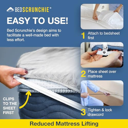 Sheet Holder Straps - Heavy Duty Gripper Clips - Strengthened Parachute Cord - 360 Degree Bed Sheet Tightener - Strongest and Effective Extender - Fits All Mattress Sizes