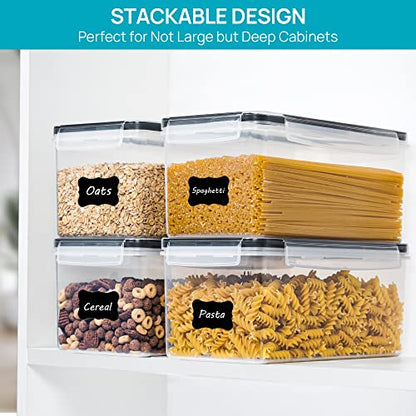 Vtopmart Pasta Storage Containers, 4 Pack, 3.2L Airtight Canisters