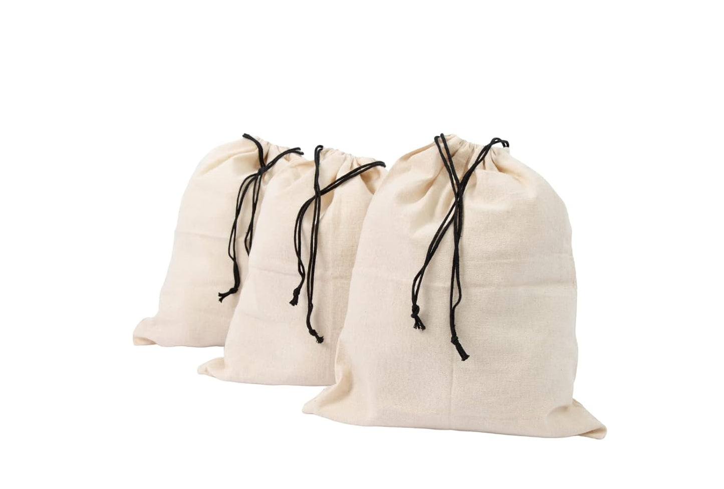 Organic Cotton Dust Proof Storage Bags for Handbags - Large Purse Storage Bags - Dust Bag Cover for Expensive Purses & Handbags - Extra-Large Cotton Drawstring Storage Bags (3 Bags - 26"x20")