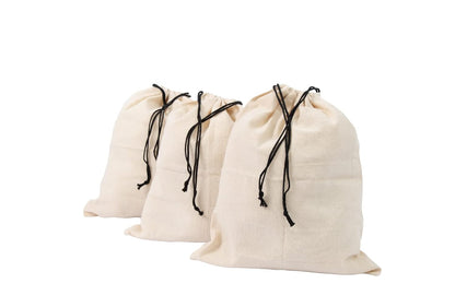 Organic Cotton Dust Proof Storage Bags for Handbags - Large Purse Storage Bags - Dust Bag Cover for Expensive Purses & Handbags - Extra-Large Cotton Drawstring Storage Bags (3 Bags - 26"x20")