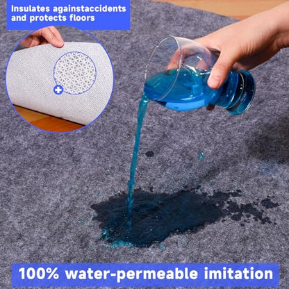 Non-Slip Rug Pads,Round 8 Ft Waterproof Extra Large Area Rugs Non Skid Rug Pad for All Floors and Finishes Durable Hardwood Floor Protective Felt Keeps Rugs in Place, Safe and Secure