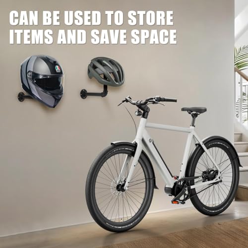 PSLER 3 Pack Helmet Wall Mount, Industrial Pipe Rack for Helmets & Gear | Vintage industrial pipe design,Thickened wall-mounted base,Multi-scene universal holder,Hang riding jackets, scarves & gloves