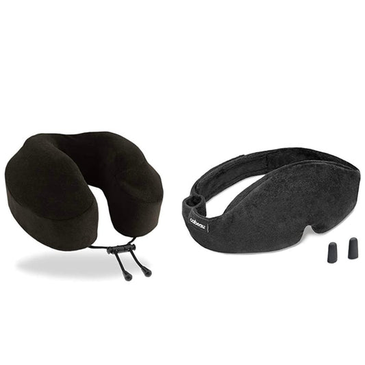 Cabeau Midnight Magic Sleep Mask & Cabeau Evolution Classic Travel Pillow - Midnight