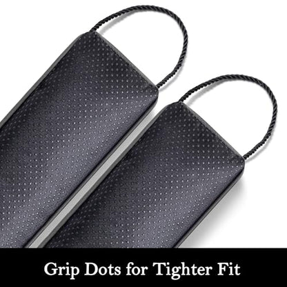 Door Draft Stopper with Removable Cover, 38", Gray, 2-Pack | Weighted Gap Filler, Blocks Hot and Cold Air, All-Season Seal, Easy Install, Noise & Wind Blocker, Home Essentials