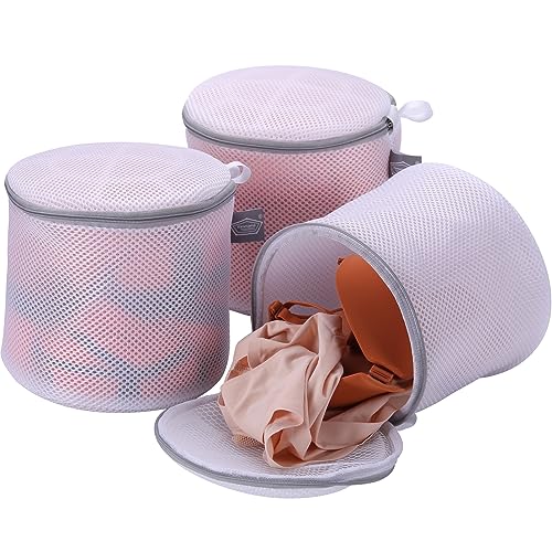 Bra Washing Bag for Laundry, Lingerie Bags for Washing Bras, 8" | Bra Bag for Washing Machine, for Underwear, Keep Shape, Privacy, Prevent Tangling, Protect Underwire, 3Pack, Large