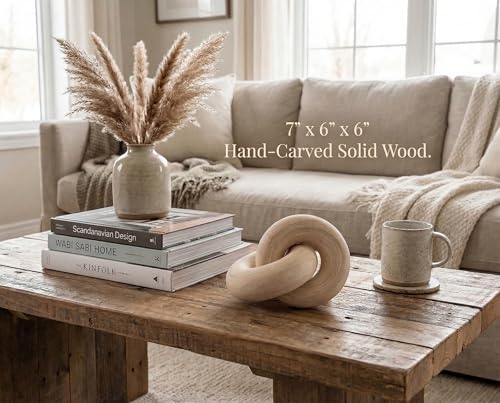 Coffee Table Decor Bookshelf Decor Accents Wood Knot Decor Chain Link