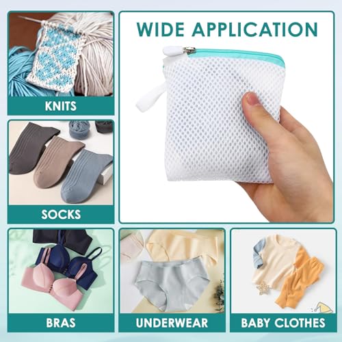 6pcs Laundry Bag Mesh Wash Bag Mini Washing Machine Underwear Washing Bag Zipper Wash Bags Protecting Wash Bag Foldable Laundry Pouch for Home Travel Laundry Room Bag Bra