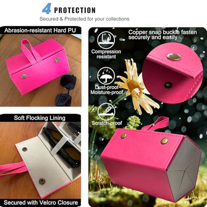 Longjet Sunglasses Organizer Travel Glasses Case Eyeglasses Storage Box | Foldable 5 Slots Hanging Eyewear Holder for Multiple Pairs Eye Glasses