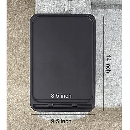 Xchouxer Sofa Armrest Clip Table, TV Snack Tray, Handy Remote Controls/Drinks/Phone Holder (Black)