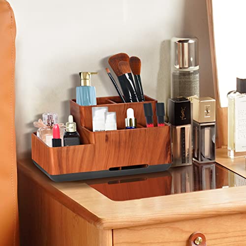 Toothbrush Holder with Anti-Slip, Bathroom Organizer Countertop Detachable | Multifunctional Storage, Easy Cleaning,Bathroom Caddy for Toothpaste, shaver, Vanity Organizer, Office