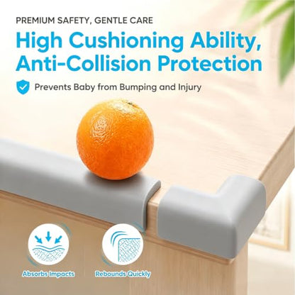 ZOMPAGO Foam Baby Edge Protector Strip Furniture Safety 1.8inx6.56FT（Grey） | Foam material, edge & corner protective,fit table wall bed frame,anti-collision,infant baby proofing,soft shock absorption