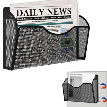 Magnetic File Holder, Magnetic File Folder Holder, No Drilling Installation, Magnetic Mail Holder File Organizer for Whiteboard,Office,Refrigerator,File Cabinets,Classroom