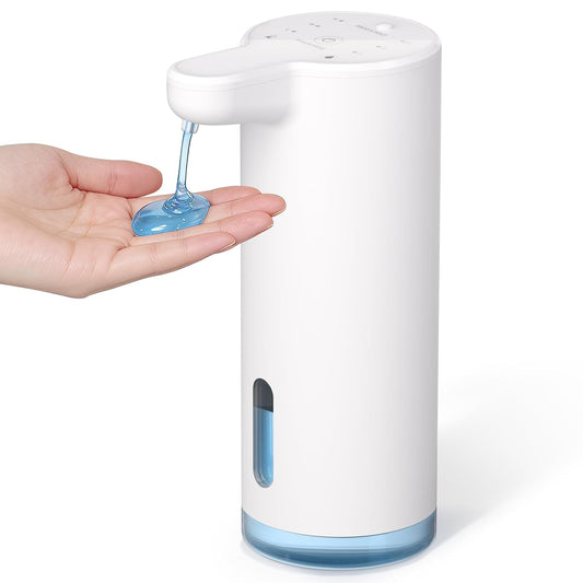 Seawah Automatic Soap Dispenser Touchless(Upgrade Auto & Manual Dual Modes),Quiet Design, Adjustable Volume, IPX7, Rechargeable, Thick & Thin Dish/Hand Soap Compatible for Bathroom & Kitchen