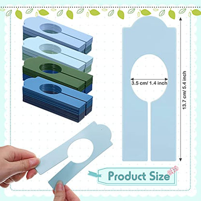 64 Pcs Hanging Closet Size Dividers Clothing Plastic Rack Dividers Rectangular Reusable Closet Labels Separators for Clothing Racks Retail Garment Organizer(Bright Color)
