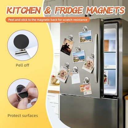 20 Pack Fridge Magnets Refrigerator Magnets, Strong Magnetic Clips Heavy Duty, Magnet Clips for Whiteboard, Magnets for Fridge Locker Office Accessories (Silver)