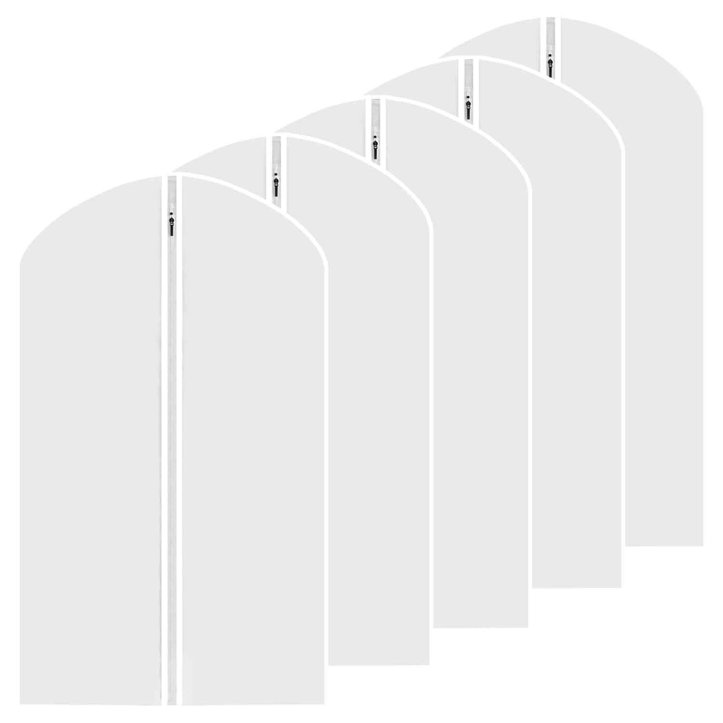 M MOACC Kids Garment Bags Little Girl Dress Bag Clear for Costume with Zipper Set of 5,Small