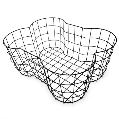 OtterPets Metal Dog Toy Basket Bone Shaped Indestructible Dog Toy Bin 17x13 | 17" long, 13" wide, 7" tall, metal wire dog storage organizer, dog toy bin, dog toy box, pet toy basket, dog toy storage