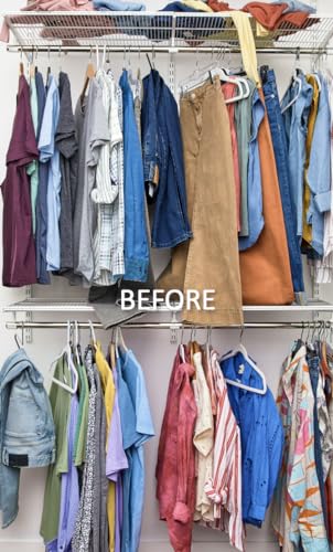 Roomedys® Spacing Tape for Hangers, Hanger Spacer, Clothes Divider, Closet Organizer, Perfectly Spaces Hangers & Clothing for Adults, Teens & Kids, Customizable - Clear - 6ft to Organize 102 Items