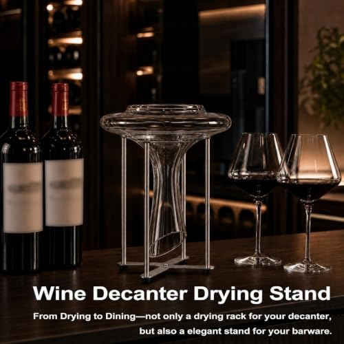 Plastic Bag & Bottle Drying Rack, Wine Decanter Drying Stand | Collapsible Countertop Stand Space-saving, Large Water Bottle Drying Rack, Food Storage Bag Holder & Dryer
