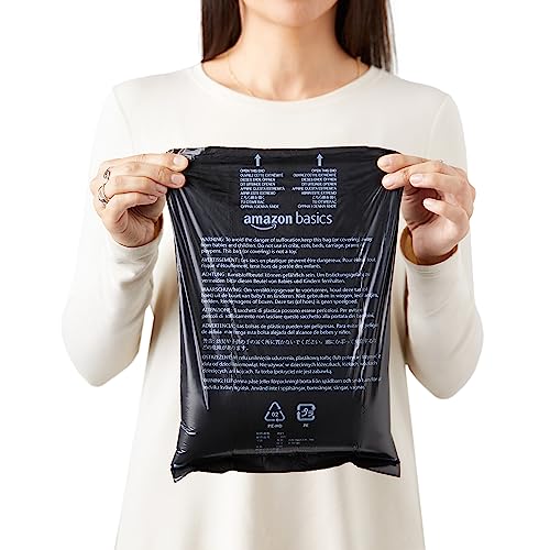 Amazon Basics Dog Poop Leak Proof Bags with Dispenser and Leash Clip, Unscented, 13" x 9", 900 Count (60 Rolls)